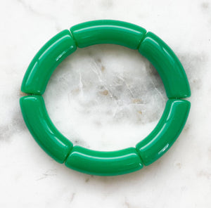 Kelly Green Acrylic Bamboo Bangle