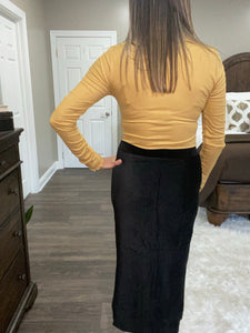 Velvet Midi Skirt