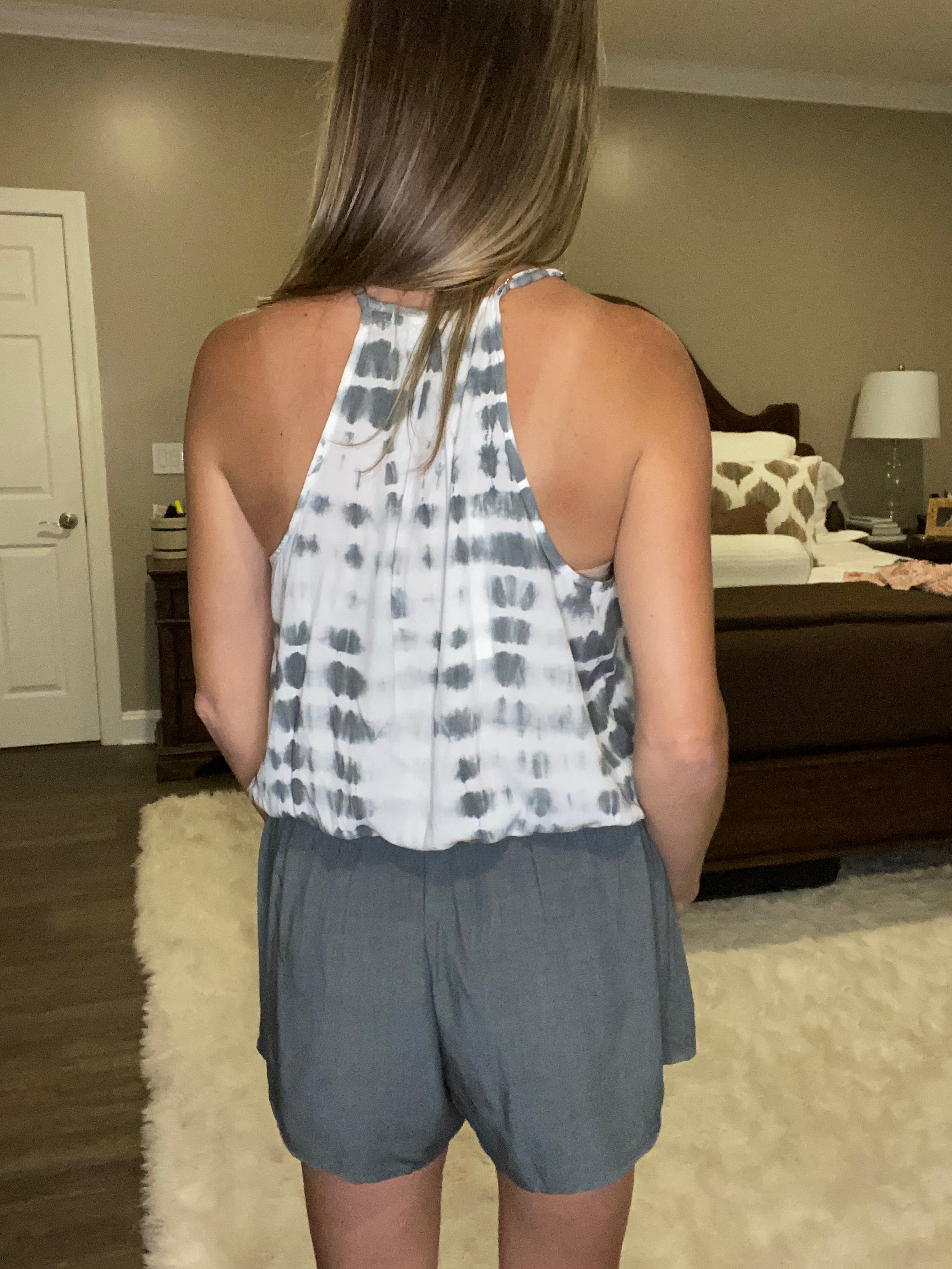 Charcoal Tie Dye Romper