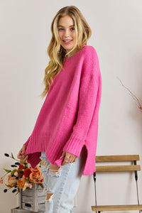 Pop of Pink sweater