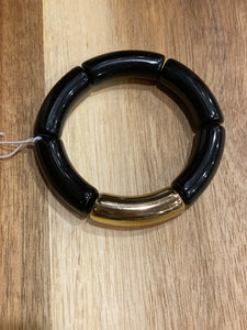 Black acrylic bamboo bracelet