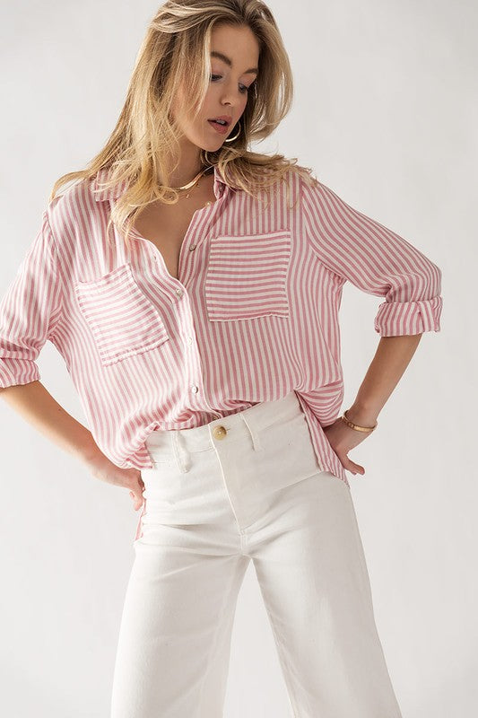 Preppy Pink button down